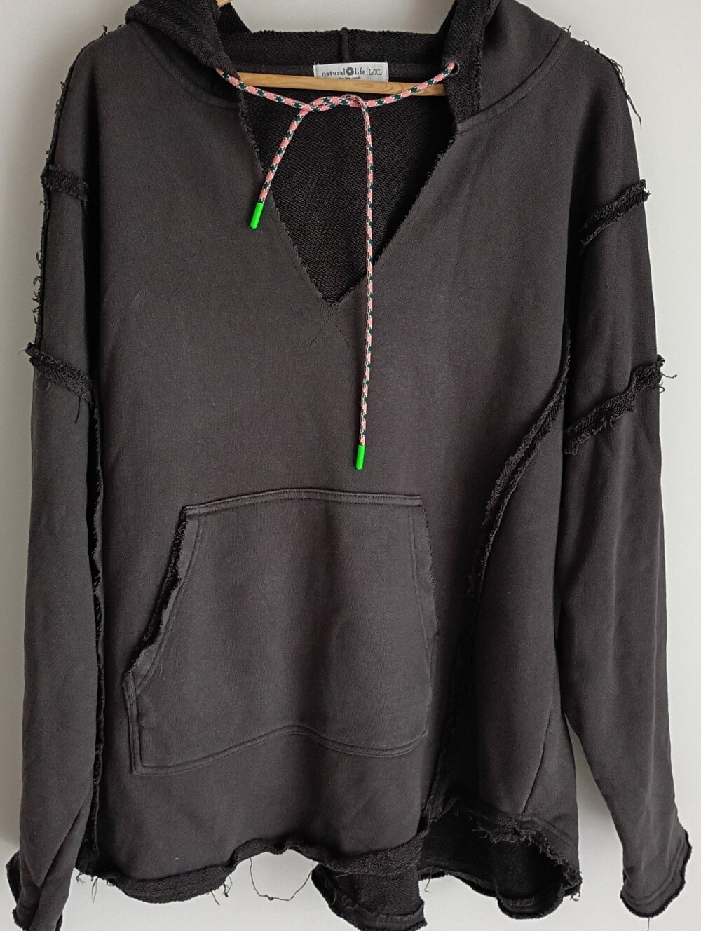 Natural Life Cotton Weekend Hoodie Oversize Preppy Winter Cottage Comfort Luxury